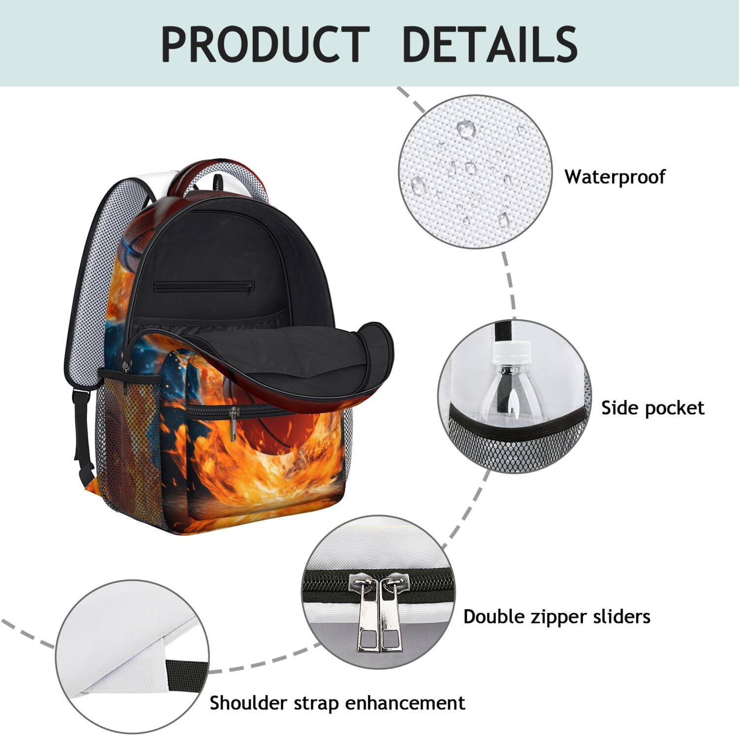 Player Approved Waterproof Backpack - Ergonomic Design for Baseball, Basketball, Soccer - Stylish & Durable Bookbag for Teens