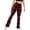 Red, variant on Women Leggings Tummy Control Plaid Print High Waist Elastic No-See Through Flare Yoga Pants,Black,2XL