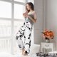 thumbnail image 5 of Fotbe Cute Cow and Milk Stains Pantalones de Pijama para Mujer, Pantalones de Dormir, Pantalones Pj con Cordón y Bolsillos-3X-Large, 5 of 6