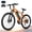 Orange, variant on ESKUTE Adult Electric Mountain Bike – 21-Speed, 27.5” Wheels, 1200W Brushless Motor, 28MPH, 48V 13Ah Battery, NFC Smart Unlock, Step-Over E-Bike Black