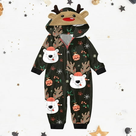 

Cntydi Pajamas for Women Gifts Fashionable Christmas Print Family European And American Pajamas Parent-child Suit Baby