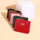 thumbnail image 3 of Monedero de mujer con cremallera de lichi, de piel suave, monedero, cartera, marea, 3 of 6