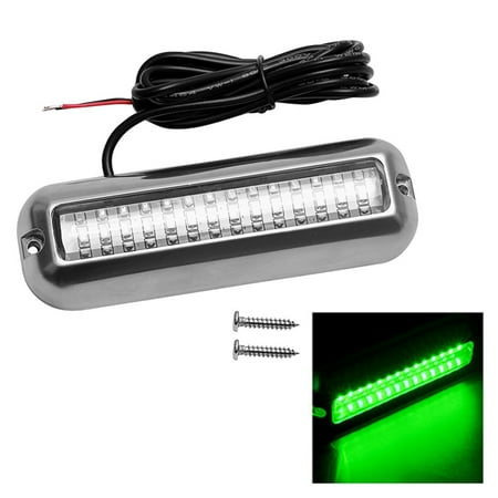 

【Ready Stock】 Marine LED Boat Underwater Pontoon Transom Light 42 LED Polished Stainless Steel Housing Waterproof IP68 Surface Mount