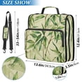 thumbnail image 3 of Water-Resistant 3-Ring Binder Organizer with Multiple Pockets Zipper Binder Bag for Office Bamboo Pattern, 3 of 8