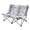 Gray1, variant on WTVIDAS Double Beach Chair with Canopy Shade Oversized Camping Chairs with Cup Holder Cooler Bag Folding Loveseat Chairs for Camping Beach Lawn