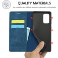 thumbnail image 4 of Case for Samsung Galaxy A53 5G, Vintage Classic Matte Leather Wallet Case Flip Notebook Style Cover with  Closure Kickstand Card Slots - Dark Blue, 4 of 16