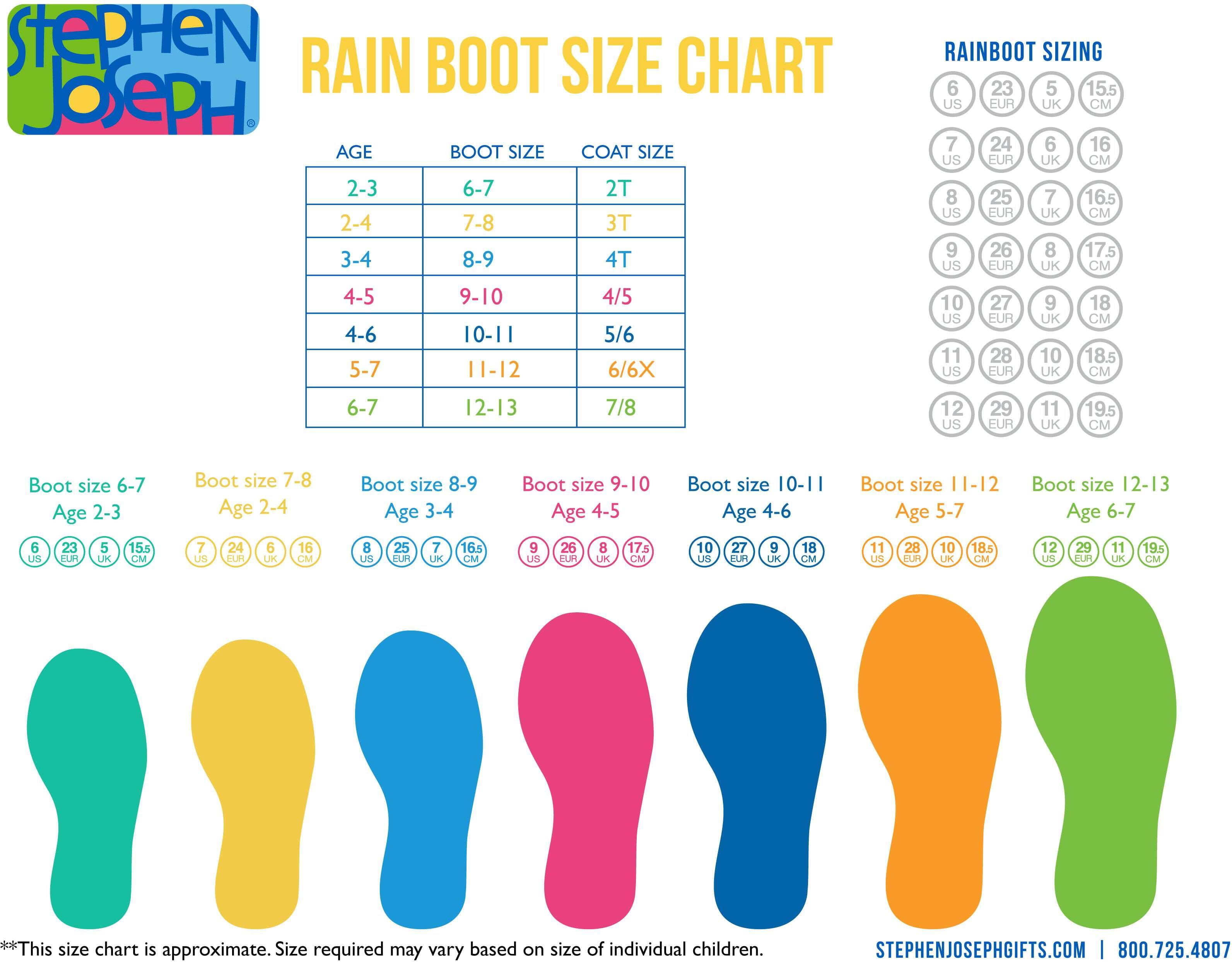 Stephen Joseph, Rain Boots, Waterproof Rain Boots, Removable insole, Non-Slip Shoes,, Pink Dino