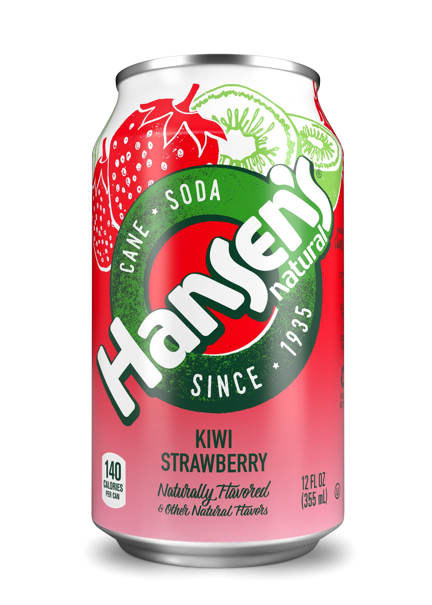 Hansen's Kiwi Strawberry Soda, 12 Fl Oz
