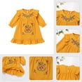 thumbnail image 5 of IBTOM CASTLE Toddler Kids Girls Mexican Dress Long Sleeve Floral Embroidery Dress Cinco de Mayo Fiesta Birthday Party Dresses 12-18 Months Yellow, 5 of 8