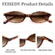 thumbnail image 4 of Gafas de Sol FEISEDY Retro Ovaladas con Ojo de Gato para Mujer B0257, 4 of 9
