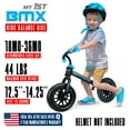 thumbnail image 3 of Toddler Balance Bike – Lightweight No Pedal First Bike for Ages 18 Months to 4 Years – Adjustable Seat – Maintenance-Free 10" Tires – Madd Gear My 1st BMX Balance Bike - Black / Blue, 3 of 11