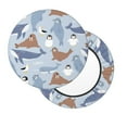 thumbnail image 2 of Hirioo Seal Fox Seagull Whales for Round Bar Stool Seat Covers Washable Stool Cushion Slipcover Elastic Bar Chair Covers for 12-14 Inch Chair-14 inch, 2 of 7