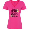 thumbnail image 3 of Inktastic Happy Birthday to the Sweetest Cousin in the World Women's V-Neck T-Shirt, 3 of 5