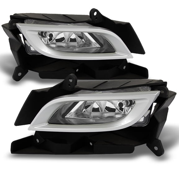 AKKON - For Mazda 3 Mazda3 Sedan/Wagon Clear Fog Lights Driver/Passenger Lamps with Switch/Bulbs/Bezel