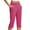 Hot Pink, variant on RQYYD Womens Yoga Capri Pants Summer High Waisted Wide Leg Capri Leggings Pull On Stretch Dressy Casual Capris with Pockets Gray XL