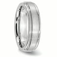 thumbnail image 4 of Cobalt Satin and Polished Ridged Edge 6mm Band Size 11, 4 of 6