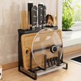 thumbnail image 2 of Knife Holder Chopstick Spoon Fork Organizer Shelf Pot Holder Cutting Board Rack with Tray Kitchen S, 2 of 5