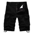 thumbnail image 1 of Pantalones cortos lisos de bolsillos múltiples para todas las estaciones para hombre - Peto de moda, algodón, talla real - XXXXL/XXXXXL, 1 of 1
