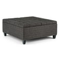 thumbnail image 5 of Harrison 36 inch Wide Transitional Coffee Table Storage Ottoman in Ebony Tweed Look Fabric, 5 of 11