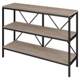 thumbnail image 6 of Evelyn&Zoe Modern Farmhouse 42" Wide Blackened Bronze/Antiqued Gray Oak Console Table, 6 of 7