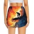 thumbnail image 2 of Lsque Sunset Surfing Silhouette Printed Women's Running Shorts with Liner Pockets,Elastic Quick Dry Workout Athletic Gym Yoga Shorts,Womens High Waist Shorts-Small, 2 of 9