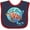 Navy and Red, variant on Inktastic Vero Beach, Florida Swimming Sea Turtle with Bubbles Boys or Girls Baby Bib