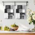 thumbnail image 2 of Dish Towels, Black Plaid Absorbent Kitchen Towels 2 PCS, Abstract Art Color Block Microfiber Hand Towels Dish Cloths Tea Towels for Home&nbsp;Bathroom Cleaning Drying,18X28-Inch,, 2 of 9