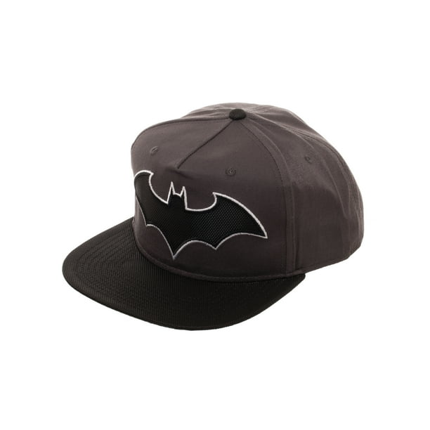 Boy's Batman Snapback Hat with Woven Batman Emblem and Flat Bill -  
