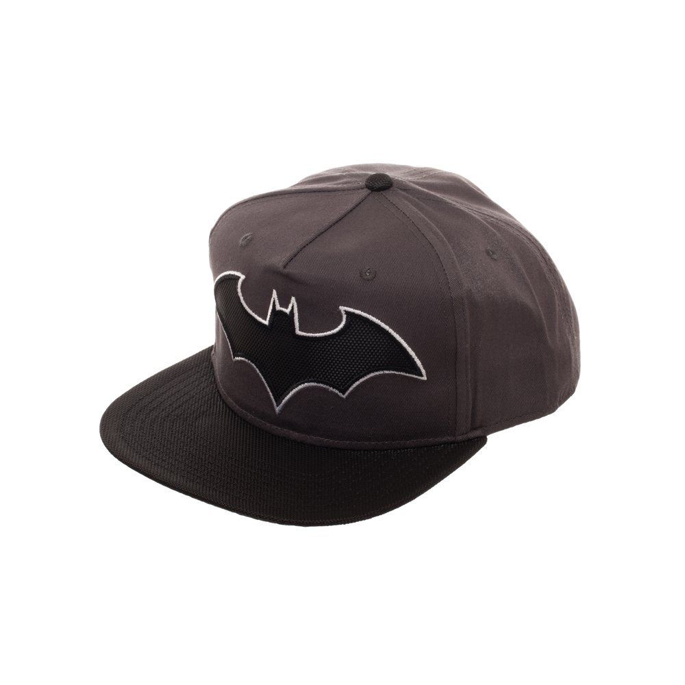 Batman Boy's Batman Snapback Hat with Woven Batman Emblem and Flat