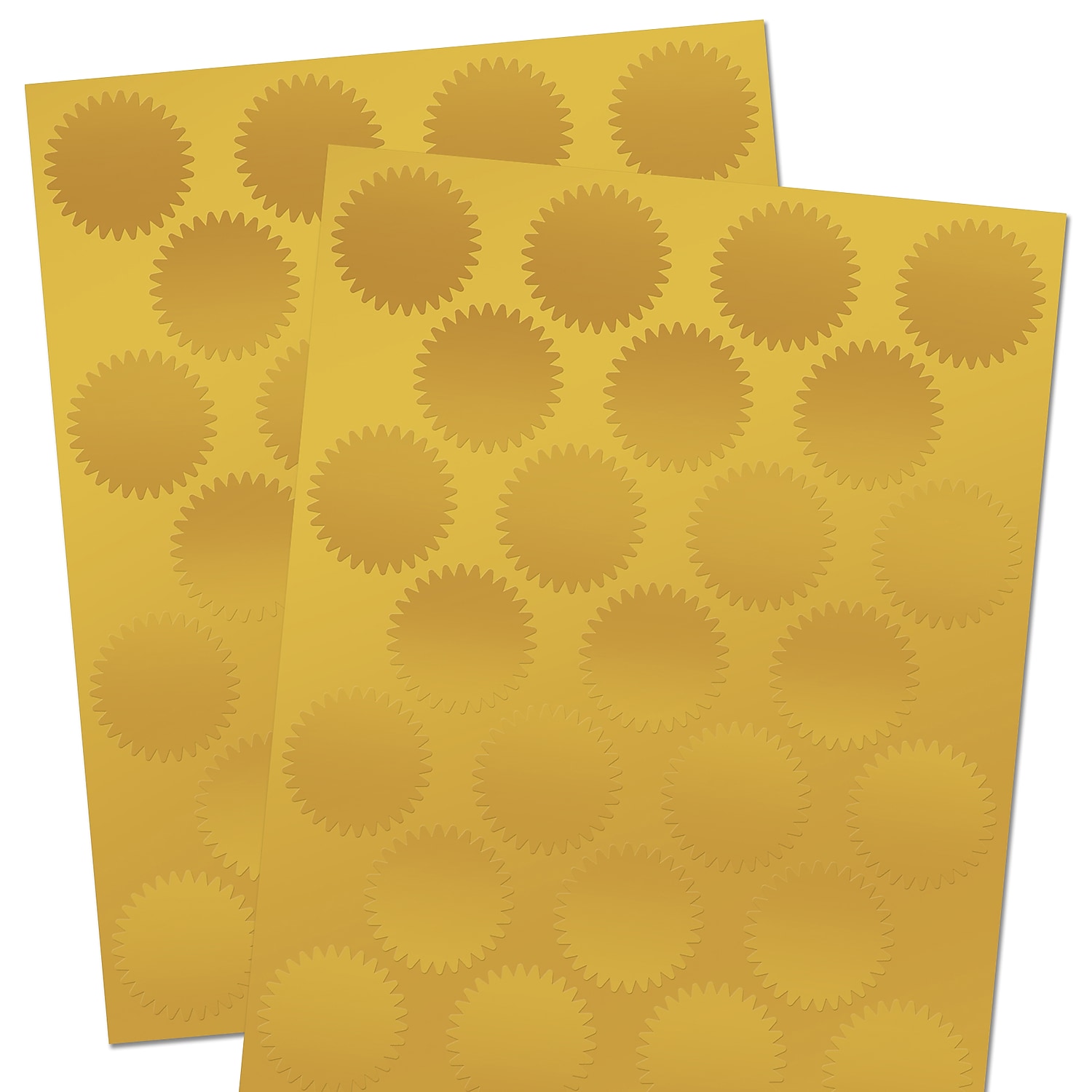 GOLD Metallic Foil Stickers - Certificate Wafer Seals - 1 Pack (30 Sti –  Heirloom Seals