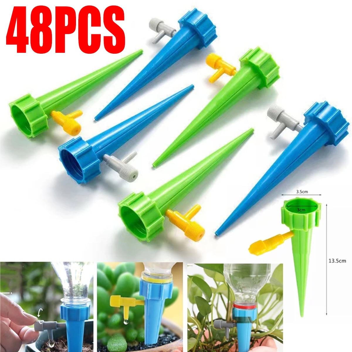 48PCS Automatic Watering Kit Drinker Drip Plant Waterer Irrigation