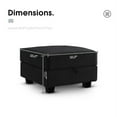 thumbnail image 3 of HONBAY Module d'Ottoman Carré en Velours pour Sofa Sectionnel Modulaire, Repose-Pieds avec Rangement, Noir, 3 of 4