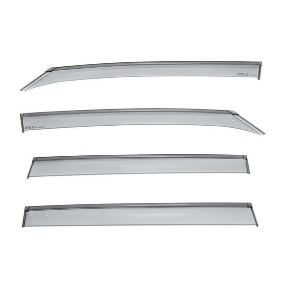 Wellvisors Side Window Visors Wind Deflectors Rain Guard With Black Trim for 2015 2016 2017 2018 2019 2020 2021 2022 2023 2014 Jeep Renegade 3-847JE008