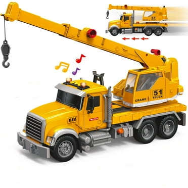 Construction Truck Toys for Kids 3-6 Years, Toy Crane Truck for Toddler Boys Age 4-7 Birthday Christmas Gifts