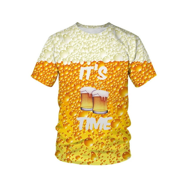 Avamo Mens Tee Manches Courtes Oktoberfest T-Shirt Col Rond Été Tops Casual Pull Parti Blouse Style-B XL