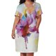 thumbnail image 2 of Vestido colgante con bolsillos para mujer traje de noche con estampado de acuarela para baile Fucsias, 2 of 6