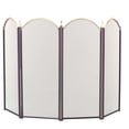 thumbnail image 1 of 4 Fold Arched Screen, Black & Polished Brass, 1 of 1