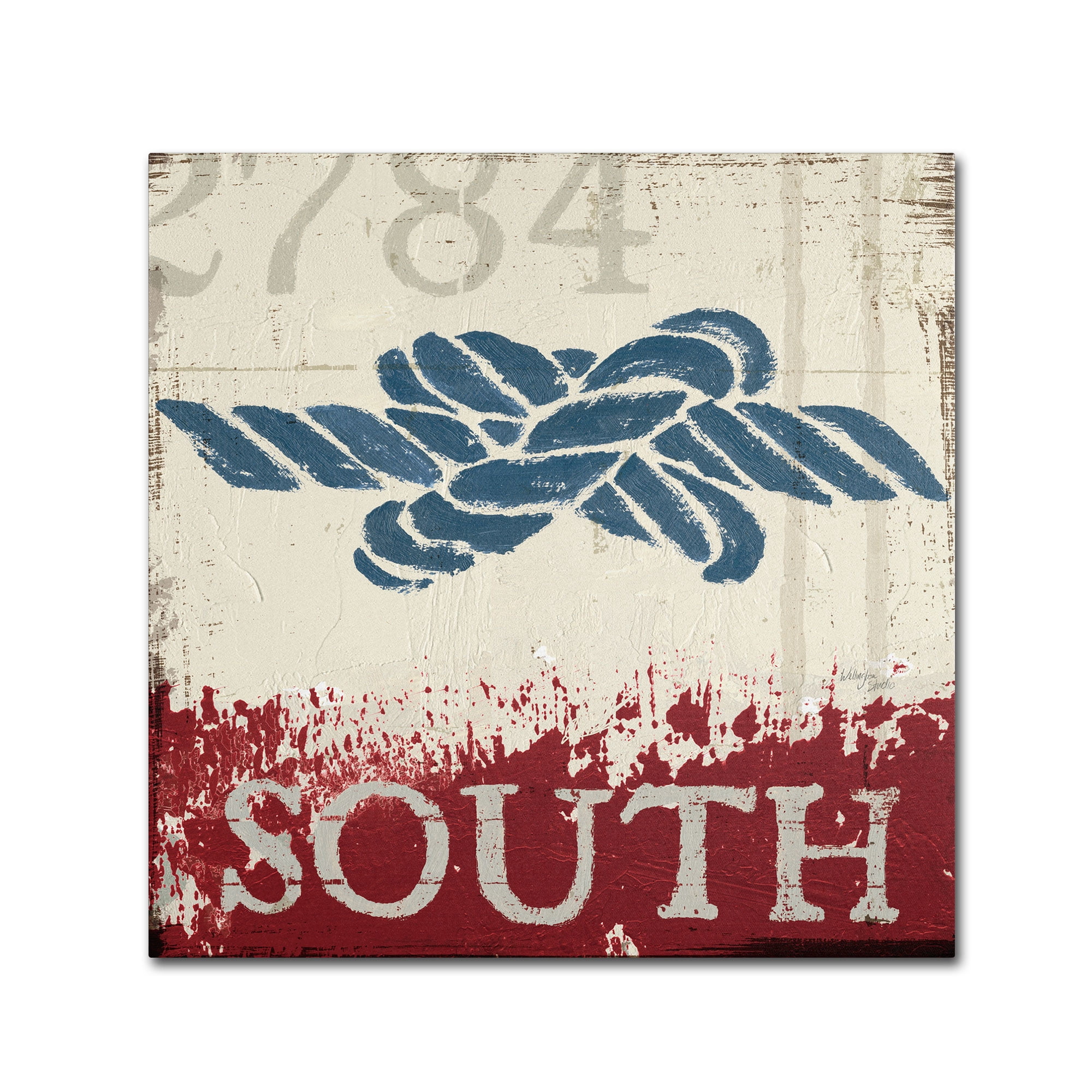 Trademark Fine Art "Nautical II Red" Canvas Art by Wellington Studio