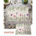 thumbnail image 6 of Easter Placemats Set of 6, Tulip Flowers Spring Floral Placemat for Dining Table Decorations, Eucalyptus Leaves Place Mats, Spring Table Mats for Kitchen Dinner Seasonal Holiday Party Decor, 6 of 6