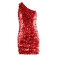 thumbnail image 3 of Womens Off Shoulder Dress Red Sparkle Dress Formal Dresses Sequin Dress Women, 3 of 4