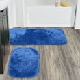 thumbnail image 2 of Garland Rug Traditional Washable Bath Rug Set, 2-Piece Set (21"x34" Bath Rug, & 22"x60" Runner) Electric Blue, 2 of 7