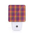 thumbnail image 1 of Balery Orange and Purple Plaid Luz Nocturna LED con Sensor Automático, Enchufe con Sensor Crepuscular, Luz Suave de 0.5W para Dormitorio, Pasillo, Baño-US, 1 of 7