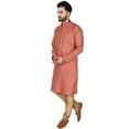 thumbnail image 6 of SKAVIJ Kurta Pyjama Set for Men Indian Traditional Wear Red XL, 6 of 6