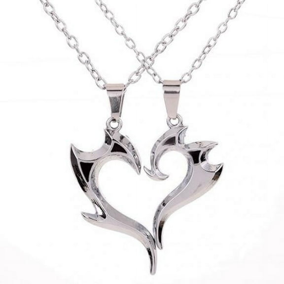 Lover Couple Heart Pendant Choker Chain Fashion Necklace