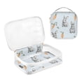 thumbnail image 3 of Rabbits with Carrots Clear Cosmetic Bags with Handles PVC Toiletry Bags Zipper Waterproof Portable for Traveling 2 Pcs, 3 of 7