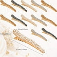 thumbnail image 2 of 16pcs Pearl Rhinestone Hair Clips, 4 Colors Durable Alligator Hairpins for Women, Hair Styling Accessories, 2 of 7