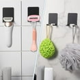 thumbnail image 6 of UPITOR Multi-Purpose Self Adhesive Wall Hook, Stainless Steel Black, 3.74"W, (6 Pack), 6 of 7