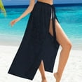 thumbnail image 2 of JFGHDG Sarong Wraps for Women Short Sarong Bikini Cover-up Beach Wrap Swimsuit Cover Ups Bikini Cover-up for Beachwear Beach Short Sarong Swimwear Skirt for Women Beach Sarong for WomenDark Blue L, 2 of 7
