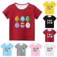 thumbnail image 7 of Zwiiyzr 2024 Happy Easter Day Cute Colorful Egg Hunting T-Shirt for Kids Round Neck Short Sleeve Shirts for Boys Girls Gray-4 Years, 7 of 7