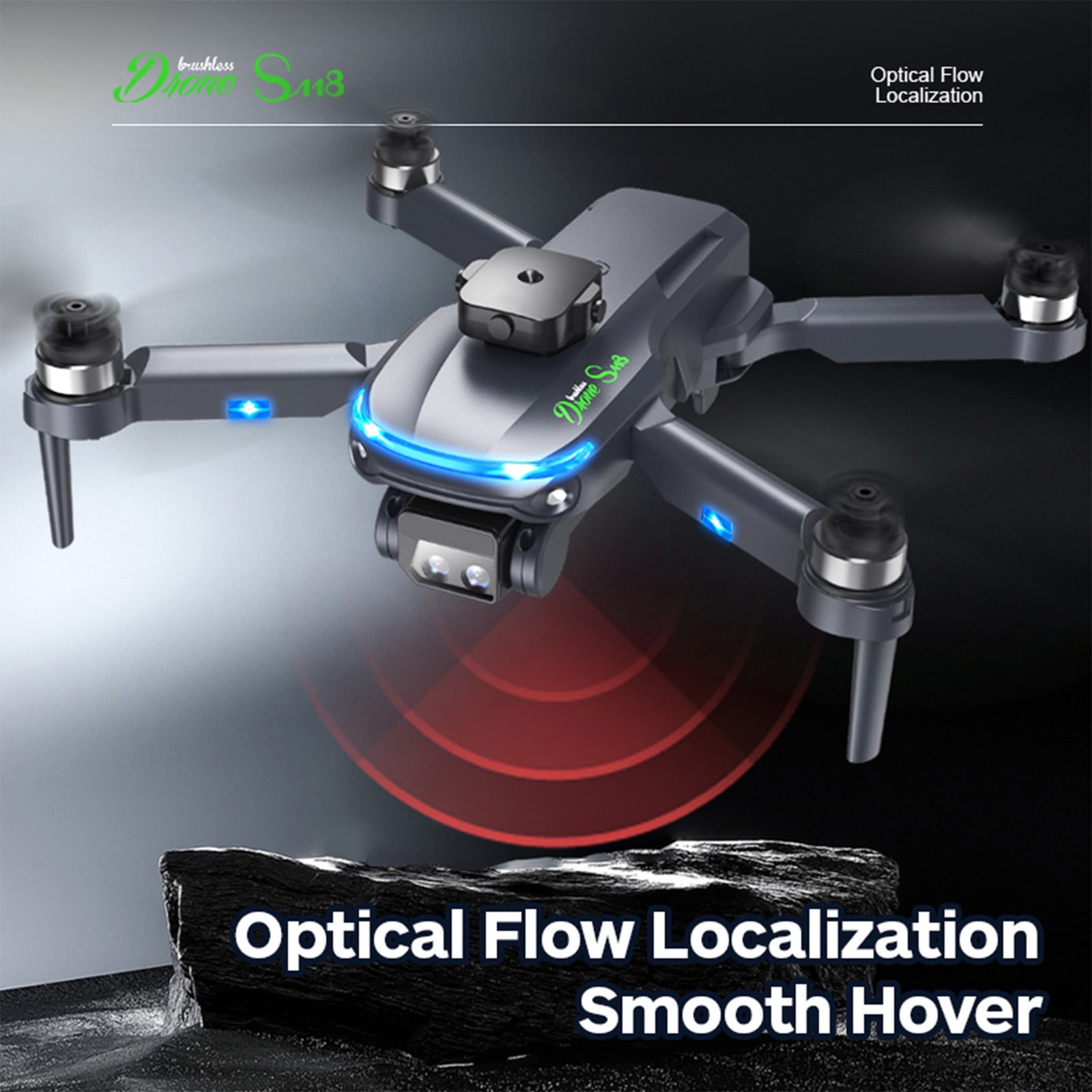 ESULOMP Dual-camera Folding UAV 4K HD Aerial Photography Drone,Brushless Motor,Mobile Phone Control,Multiple Flight Modes